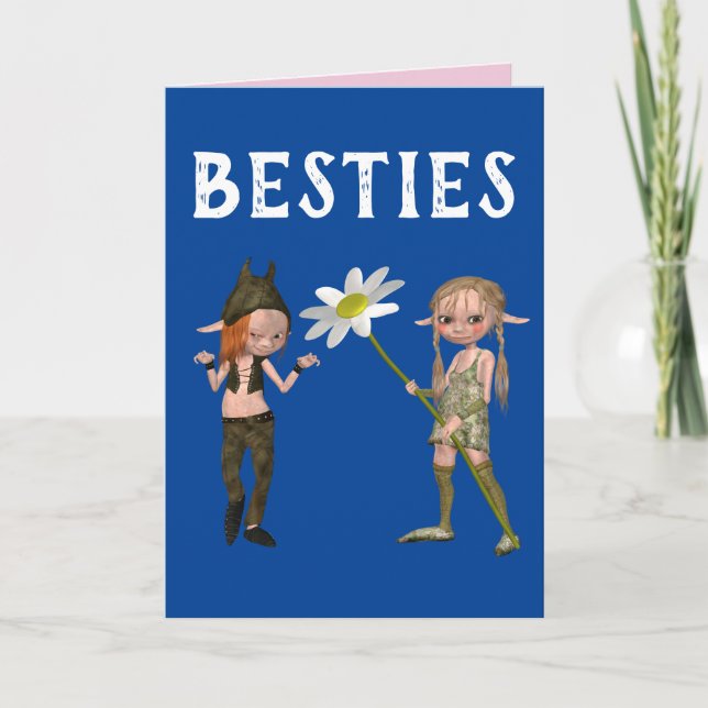 CHICAS MEJORES AMIGOS CUMPLEAÑOS BESTIES TARJETAS  (Anverso)