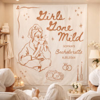 Chicas Moderadas Fiesta de Soltera Tapiz Estandart