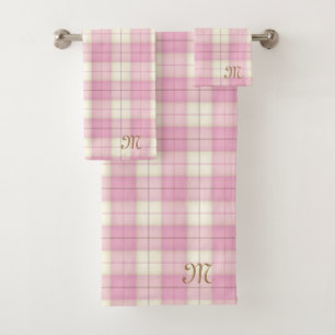 Chicas Monograma Personalizado Tartán Tartán Tin
