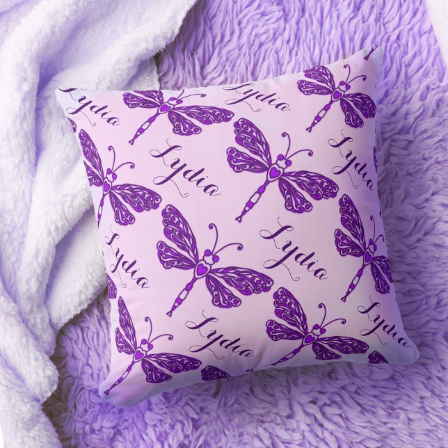 Chicas morados nombre almohada de almohada de patr (Subido por el creador)