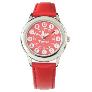 Chicas morados, rosas, blancos, reloj de pulsera c