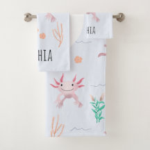 Chicas niños con patrones Axolotl rosados modernos