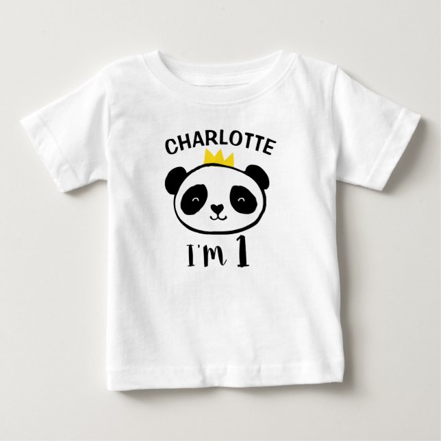 Chicas Panda Bear Princesa Primera Camiseta de Cum (Anverso)