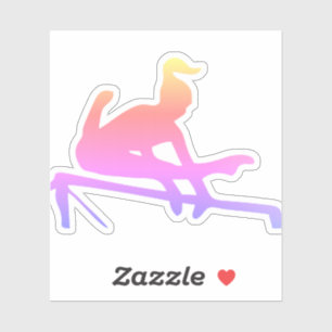 Chicas Pastel Gimnasia Pegatina de bares desiguale