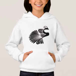 Chicas Peacock Pullover Hoodie - Estilo vibrante y