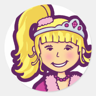 Chicas pegatinas gráficos de princesa pequeña