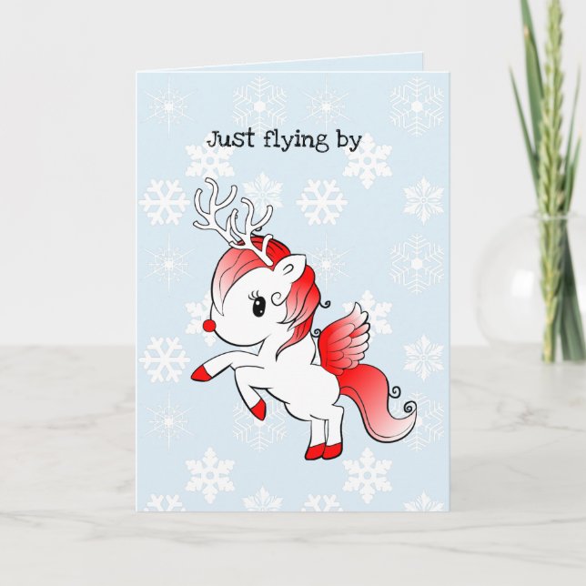 Chicas Personalizado Rudolph: Tarjeta de Navidades (Anverso)