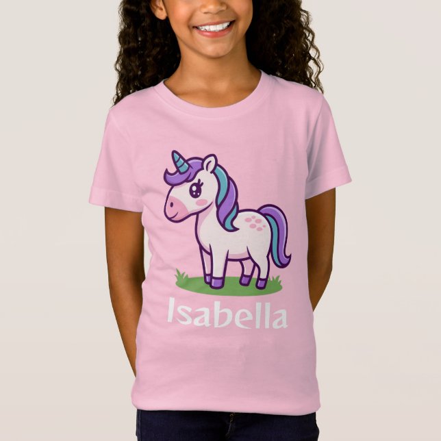 Chicas personalizados cuelgan camiseta de niños de (Anverso)