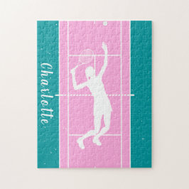 Chicas personalizados Equipo de tenis rompecabezas