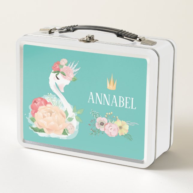 Chicas personalizados floral Swan (Anverso)