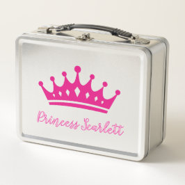 Chicas Personalizados Princesa Crown Lunch Box