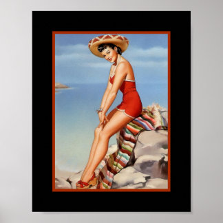Chicas Pin up Arte Vintage Impresión Retro