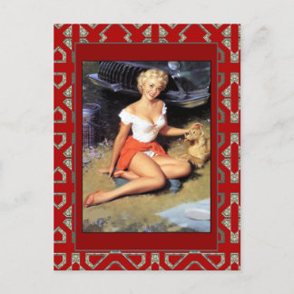 Chicas Pin up de Tarjeta Postal Arte Vintage Impre