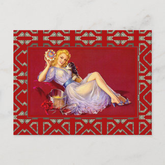 Chicas Pin up de Tarjeta Postal Arte Vintage Impre
