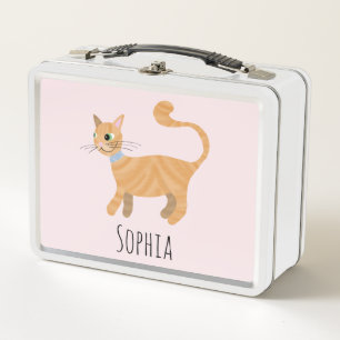 Chicas Pink Cute Ginger Tabby Gato Personalizados