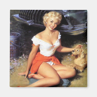 Chicas Pinup Arte Imán Vintage Retro