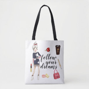 Chicas planificadores cita de moda en bolsa