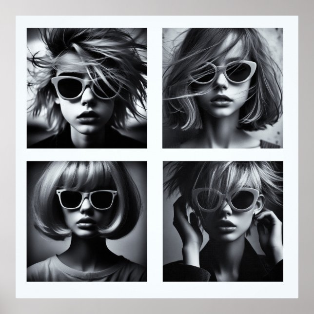 Chicas POSTERS de B&W AI (Frente)