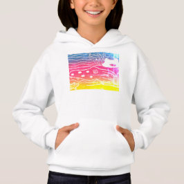 Chicas Pullover Hoodie Rainbow Cuttlefish