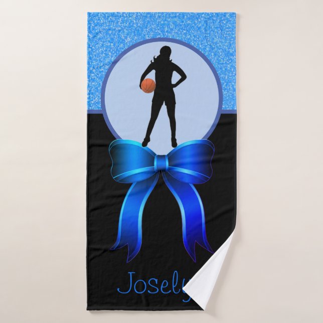 Chicas Purpurina de baloncesto y toalla de baño Bo (Toalla de baño)