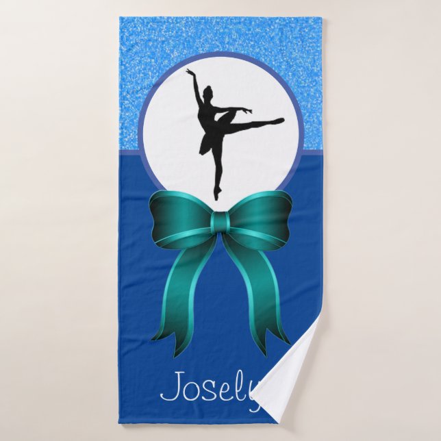 Chicas Purpurina de danza y baile (Toalla de baño)