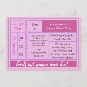 Chicas quieren tener una invitación de película di