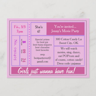 Chicas quieren tener una invitación de película di