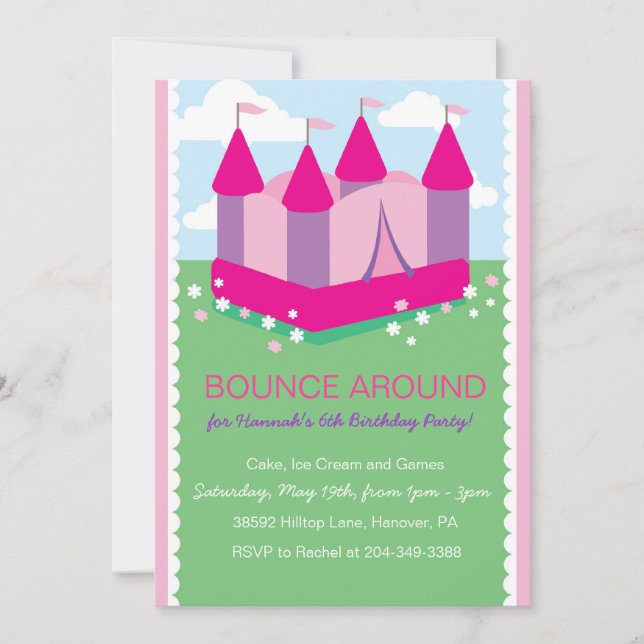 Chicas rebotan invitaciones a fiesta de cumpleaños (Anverso)