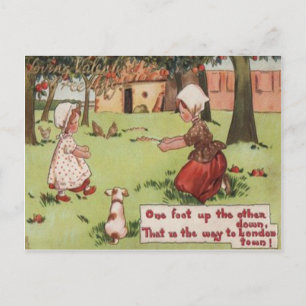 Chicas retro vintage y tarjeta de San Valentín de 