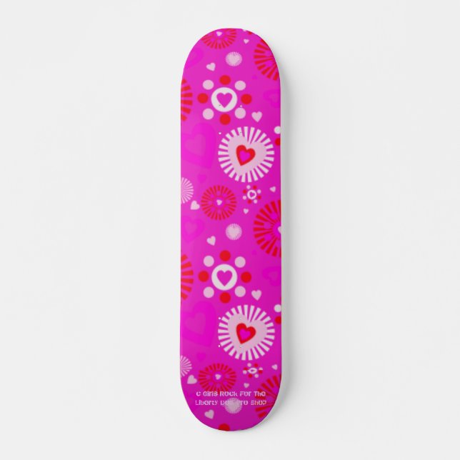 CHICAS ROCK PRO SKATEBOARD - ROSA FUCSIA CALIENTE  (Anverso )