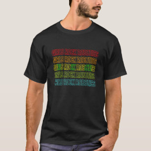 Chicas rockeros robóticos camiseta 70 de la vieja 