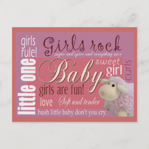 Chicas rompen la tarjeta postal de la ducha de beb