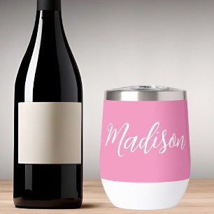 Chicas rosados de moda Nombre guión blanco persona