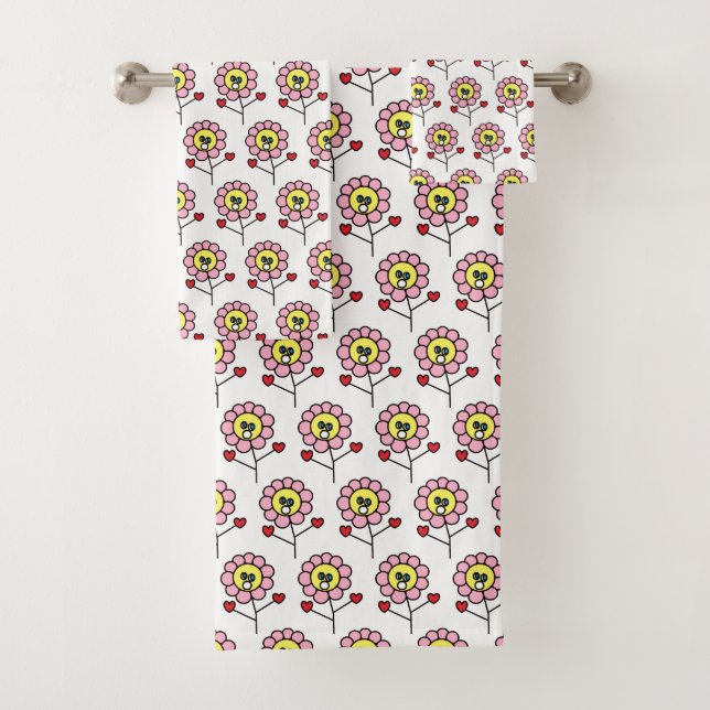 Chicas rosados lindos del modelo de flores (In situ)