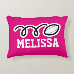 Chicas rosados personalizados almohada de tiro de 
