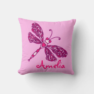 Chicas rosas añaden su nombre almohada almohadilla