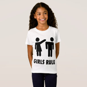 CHICAS RULE Camisetas graciosas para niños