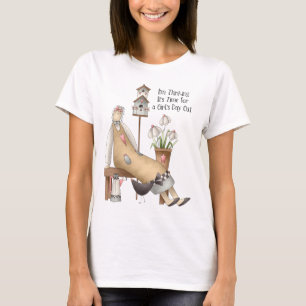 Chicas sacan la camiseta