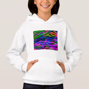 Chicas sudaderas con un diseño de arcoiris.
