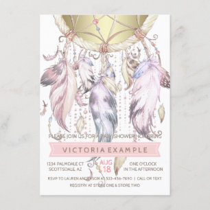 Chicas Sueñan con catcher Baby Shower Invitaciones