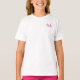 Chicas T Camisetas Monograma Nombre Plantilla rosa (Anverso)