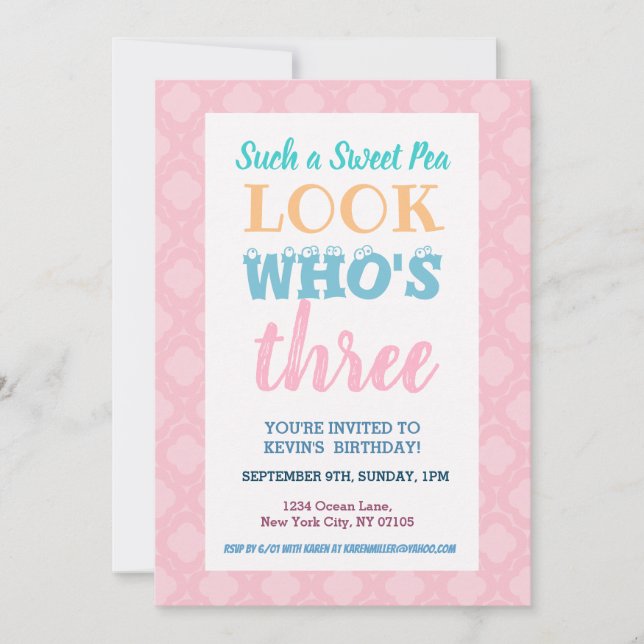 Chicas Tercer Día de Invitación (Anverso)