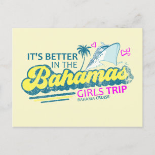 Chicas viajan a Bahamas postales crucero de vacaci