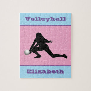 Chicas Voleibol Pastel Jigsaw Puzzle