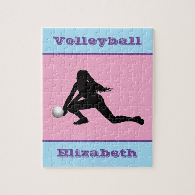 Chicas Voleibol Pastel Jigsaw Puzzle (Vertical)