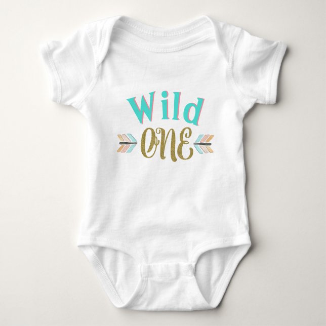 Chicas Wild One First Birthday Camisetas (Anverso)
