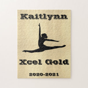 Chicas Xcel Gold Gymnastics Jigsaw Puzzle