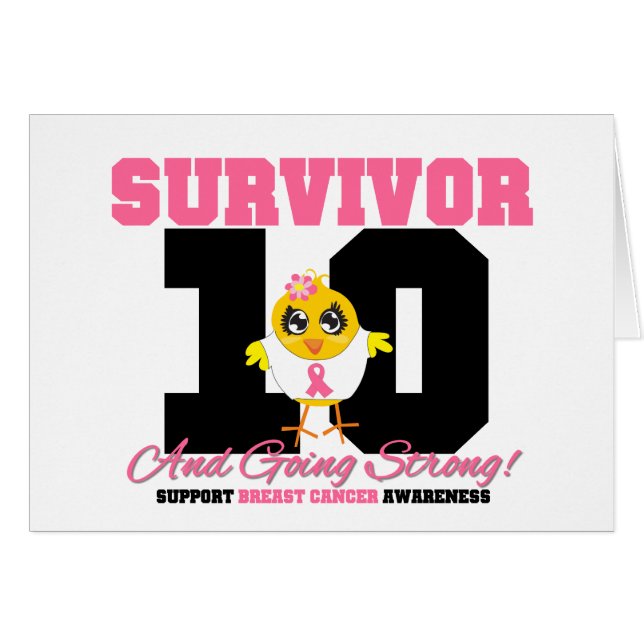 Chick con 10 años sobreviviente de cáncer de mama (Anverso (Horizontal))