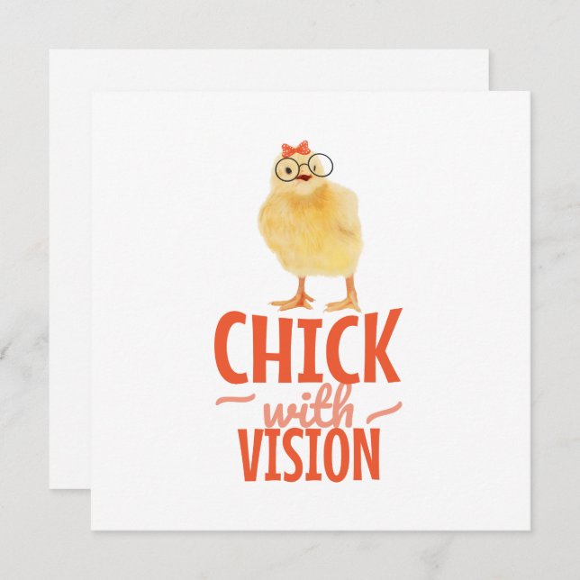Chick Cuaderno Con Gafas - Chick Con Visión (Anverso / Reverso)