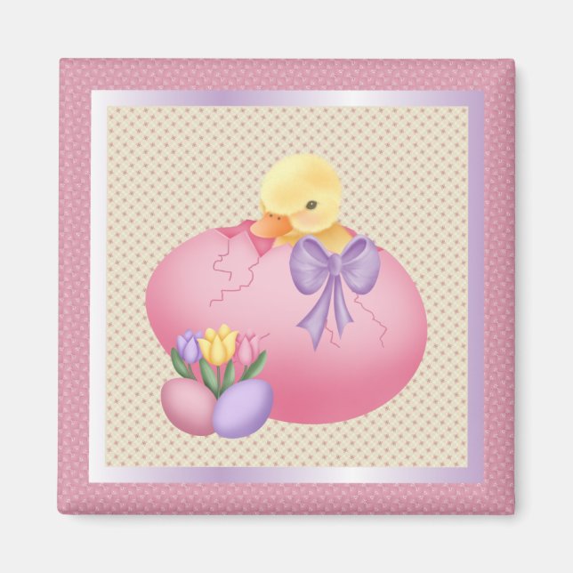 Chick de Pascua - imán (Frente)